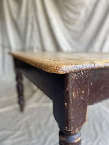 An antique 19th century pine scrub top scullery table