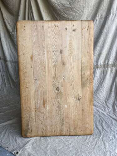 An antique 19th century pine scrub top scullery table