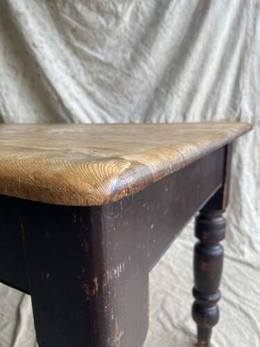 An antique 19th century pine scrub top scullery table