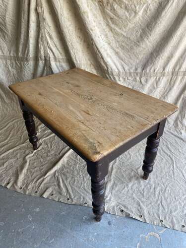 An antique 19th century pine scrub top scullery table