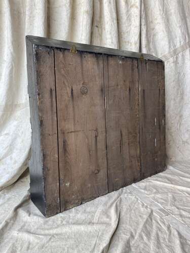 A charming antique 19th century provincial Scottish kitchen painted pine plate rack