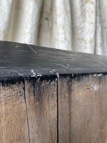 A charming antique 19th century provincial Scottish kitchen painted pine plate rack
