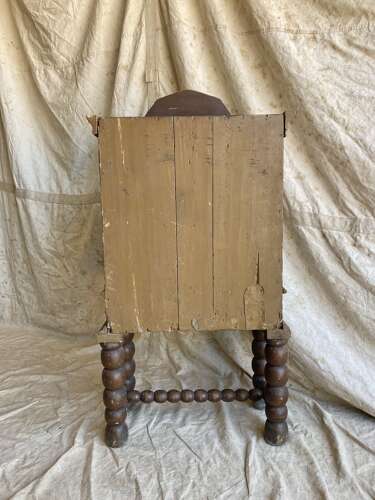 An interesting 19th century antique scumble glaze cupboard on stand