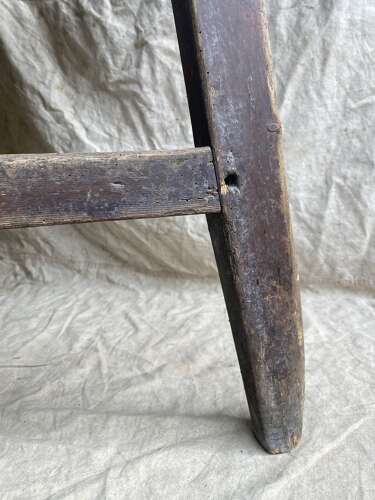 A primitive antique Welsh mid 19th century pine cricket table