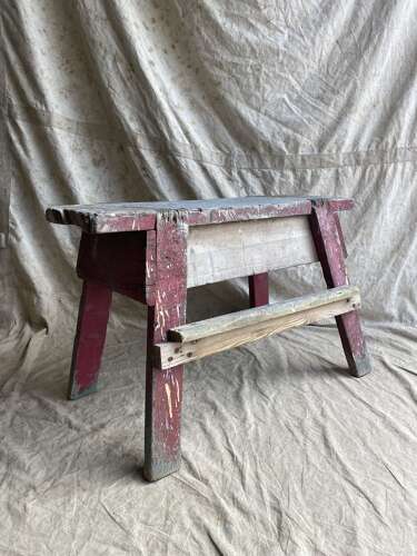 An early 20th century antique rustic Welsh pine sawhorse