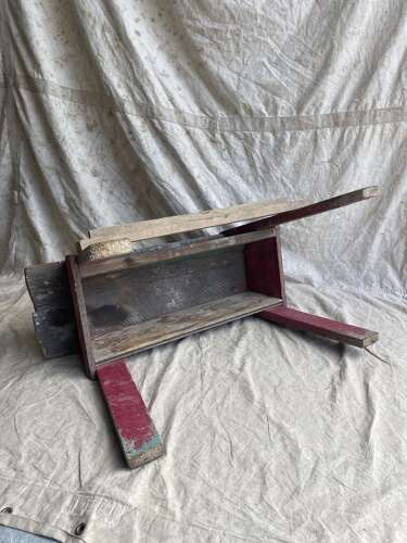 An early 20th century antique rustic Welsh pine sawhorse