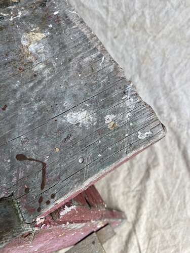 An early 20th century antique rustic Welsh pine sawhorse