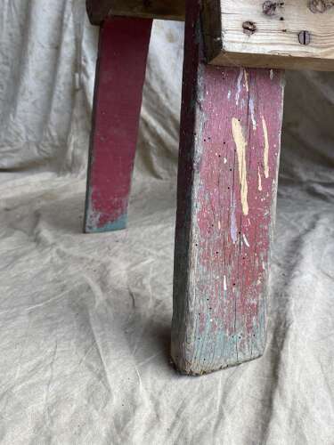 An early 20th century antique rustic Welsh pine sawhorse