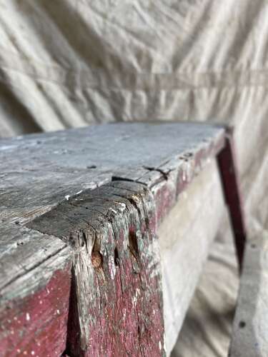 An early 20th century antique rustic Welsh pine sawhorse