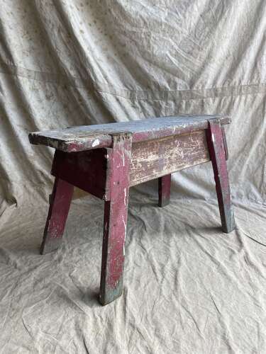 An early 20th century antique rustic Welsh pine sawhorse