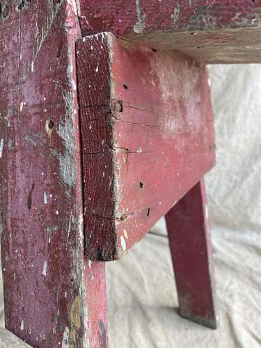 An early 20th century antique rustic Welsh pine sawhorse