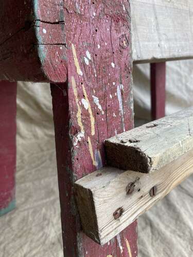 An early 20th century antique rustic Welsh pine sawhorse