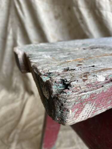 An early 20th century antique rustic Welsh pine sawhorse