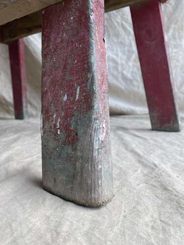 An early 20th century antique rustic Welsh pine sawhorse