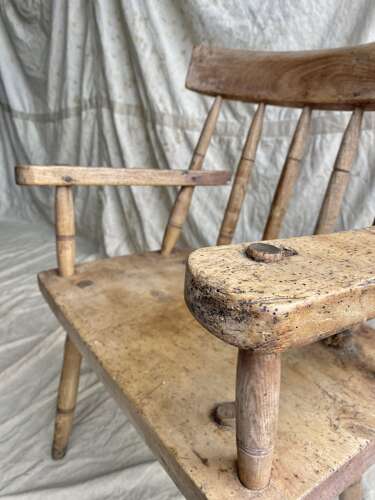 An antique late 19th century Irish famine hedge chair