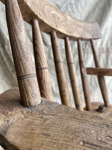An antique late 19th century Irish famine hedge chair