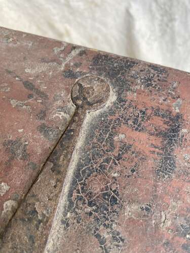 A rare Georgian antique painted pine shipwrights chest