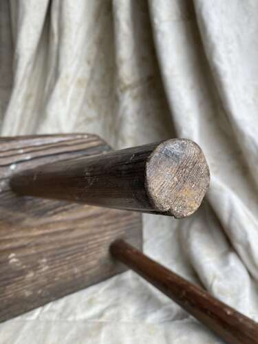 A rustic antique 19th century Welsh pine dairy stool