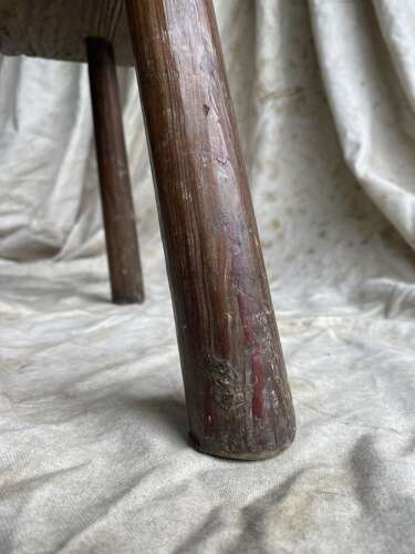 A rustic antique 19th century Welsh pine dairy stool