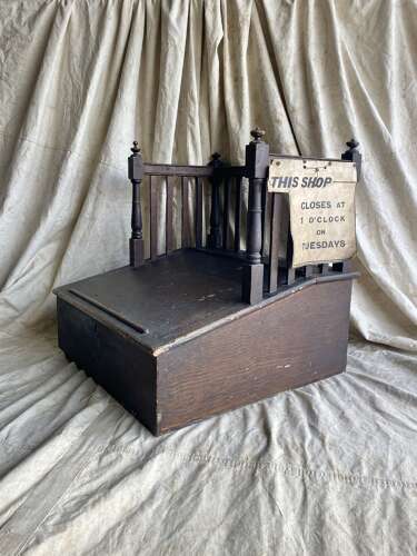 A Victorian antique pine scumble glaze shop clerks table top desk