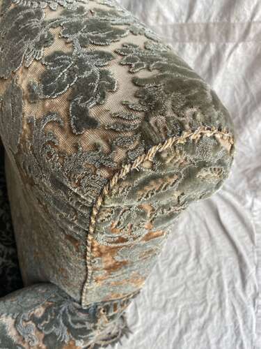 A Scottish antique Victorian Howard style deep seat country house armchair