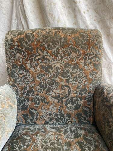 A Scottish antique Victorian Howard style deep seat country house armchair