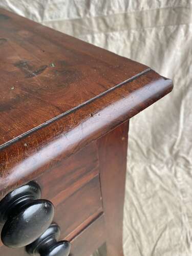 A large 19th century antique mahogany Bookbinder's book press table