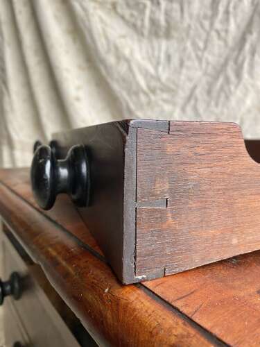 A large 19th century antique mahogany Bookbinder's book press table