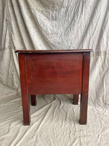A large 19th century antique mahogany Bookbinder's book press table