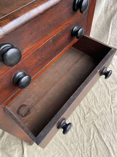 A large 19th century antique mahogany Bookbinder's book press table