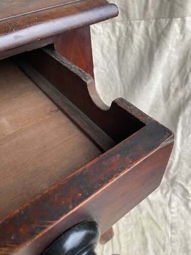 A large 19th century antique mahogany Bookbinder's book press table