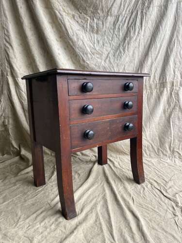 A large 19th century antique mahogany Bookbinder's book press table