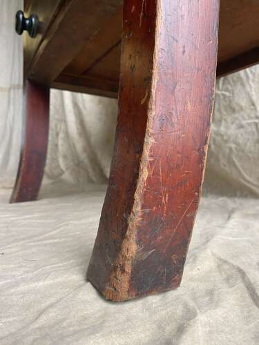 A large 19th century antique mahogany Bookbinder's book press table