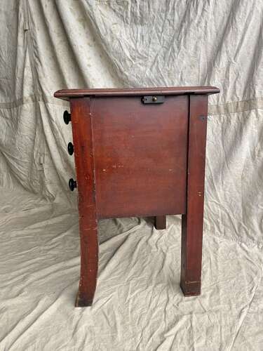 A large 19th century antique mahogany Bookbinder's book press table