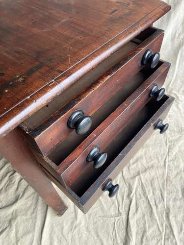 A large 19th century antique mahogany Bookbinder's book press table