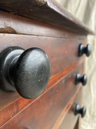 A large 19th century antique mahogany Bookbinder's book press table