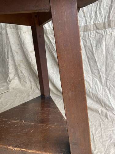 A late 19th century antique Welsh scumble painted pine cricket table