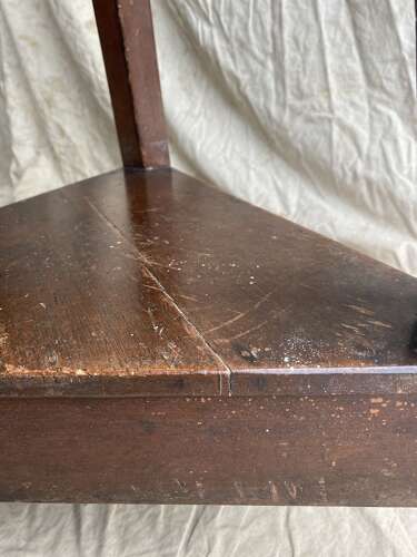 A late 19th century antique Welsh scumble painted pine cricket table