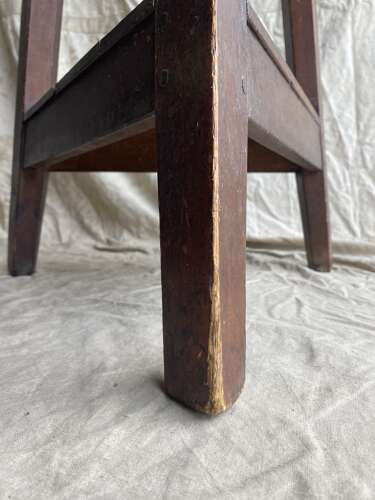 A late 19th century antique Welsh scumble painted pine cricket table