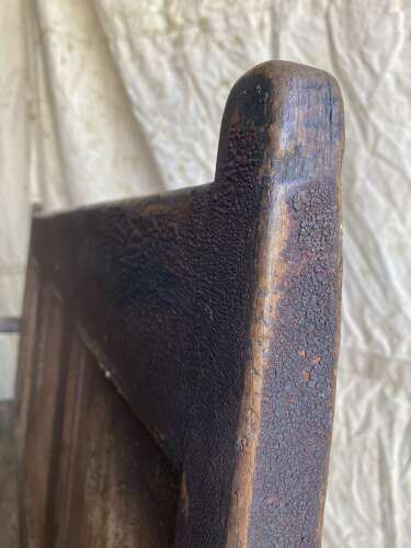 A unique Georgian antique pine folk art settle