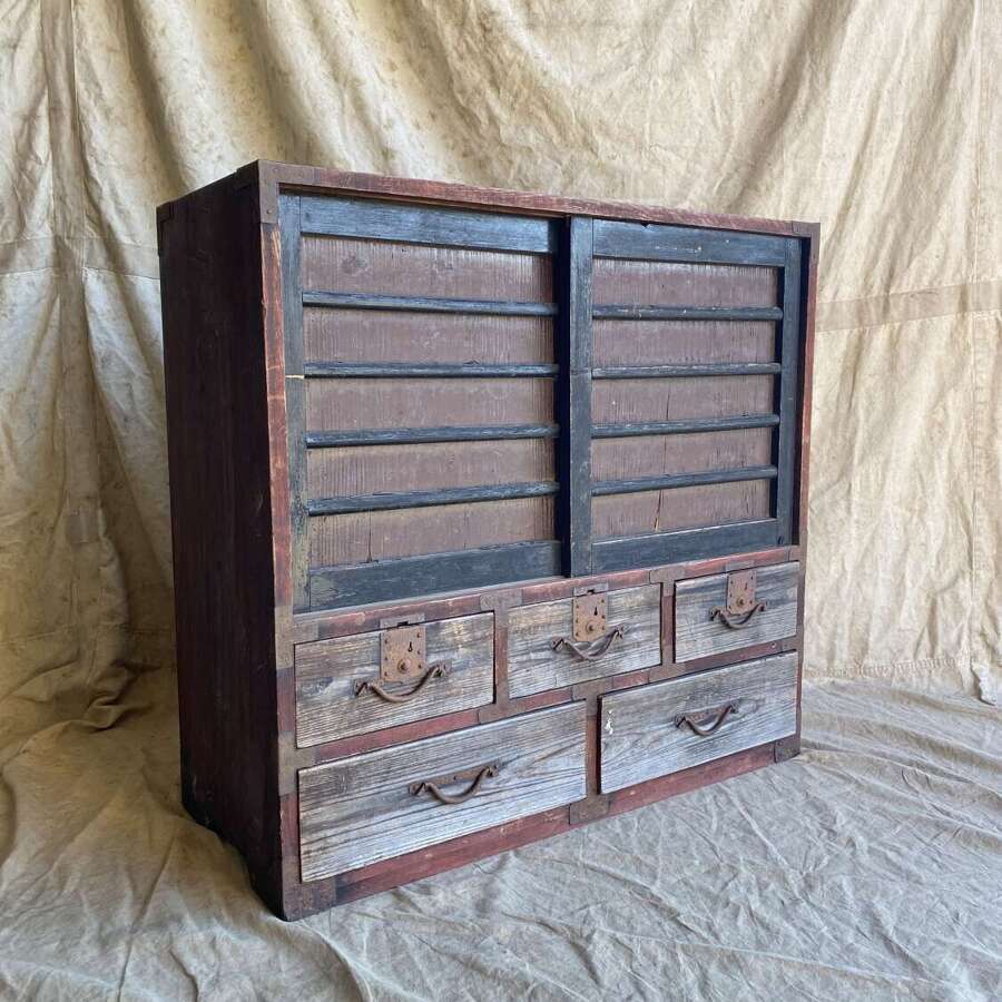 A Japanese Meiji period antique Tansu chest