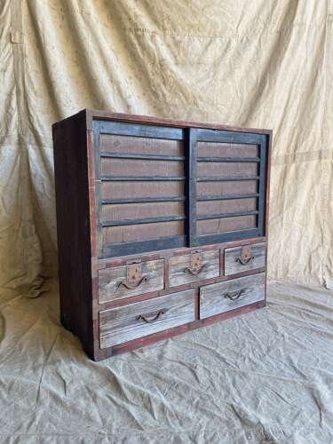A Japanese Meiji period antique Tansu chest