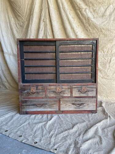 A Japanese Meiji period antique Tansu chest