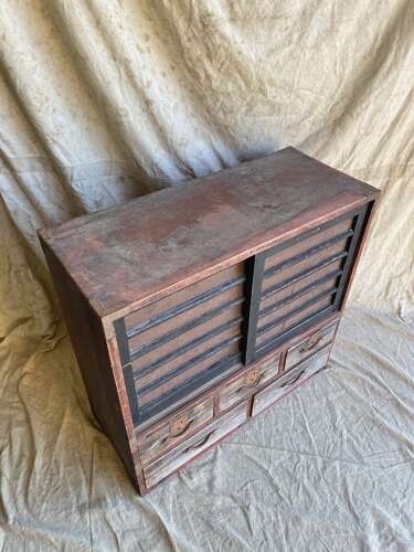A Japanese Meiji period antique Tansu chest