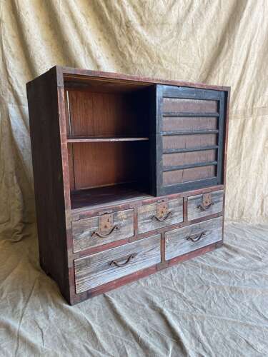 A Japanese Meiji period antique Tansu chest