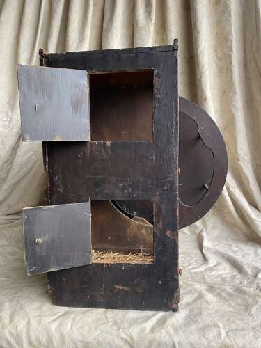 A Victorian naive antique folk art squirrel cage