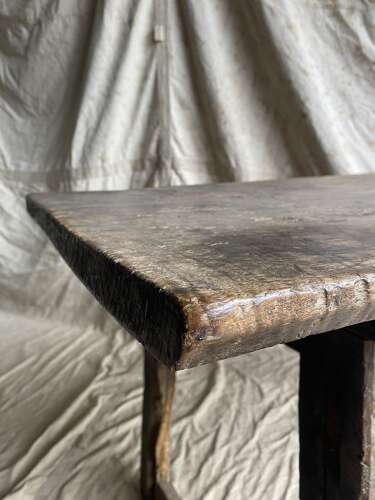 A primitive 18th century antique Spanish oak console table