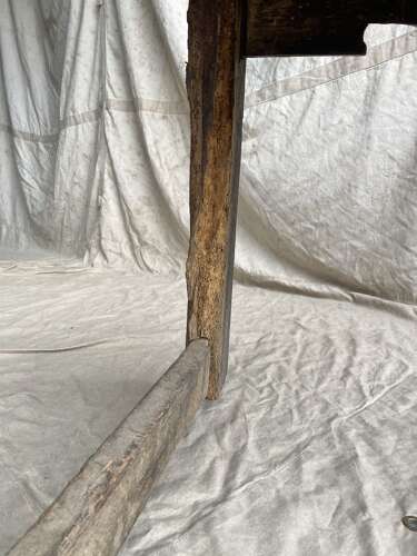 A primitive 18th century antique Spanish oak console table
