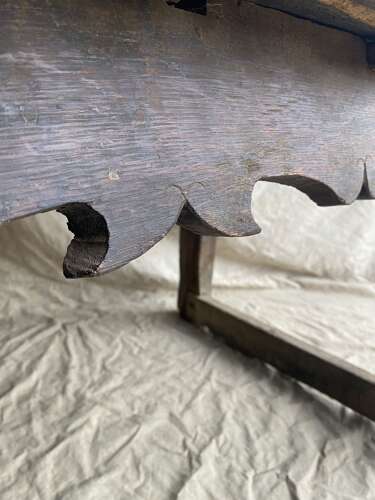 A primitive 18th century antique Spanish oak console table
