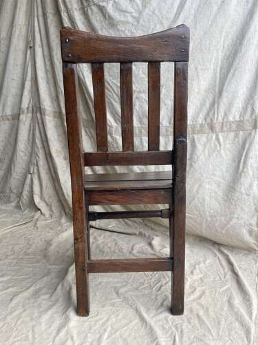 A Georgian primitive Irish oak antique farmhouse chair